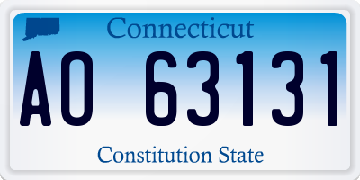 CT license plate AO63131