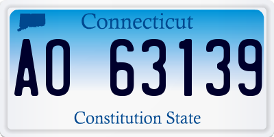 CT license plate AO63139