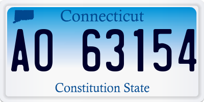 CT license plate AO63154
