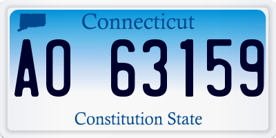 CT license plate AO63159