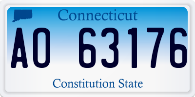 CT license plate AO63176