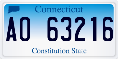 CT license plate AO63216