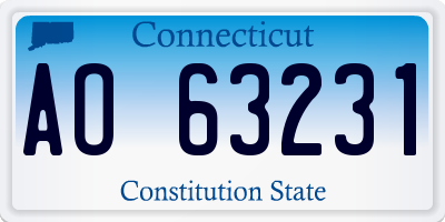 CT license plate AO63231