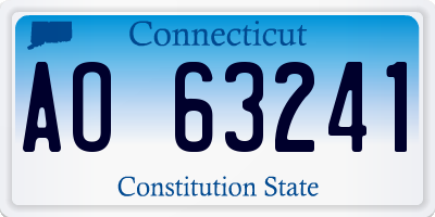 CT license plate AO63241