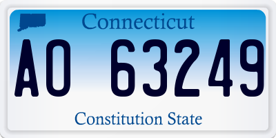 CT license plate AO63249