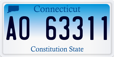 CT license plate AO63311