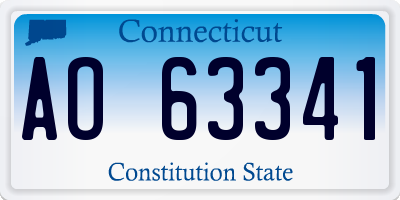 CT license plate AO63341