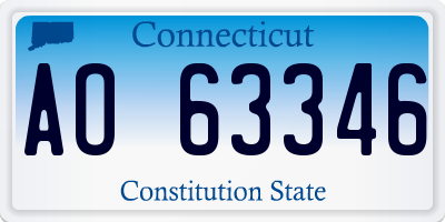CT license plate AO63346