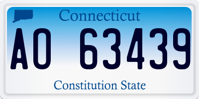 CT license plate AO63439