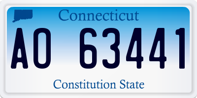 CT license plate AO63441