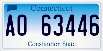 CT license plate AO63446