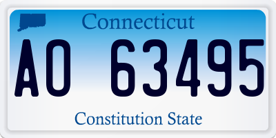 CT license plate AO63495