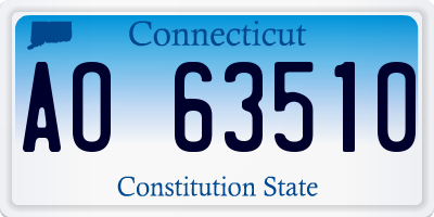 CT license plate AO63510