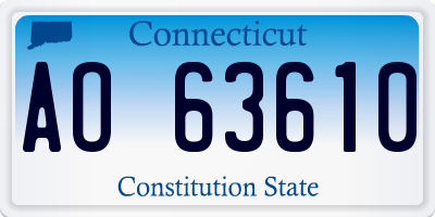 CT license plate AO63610