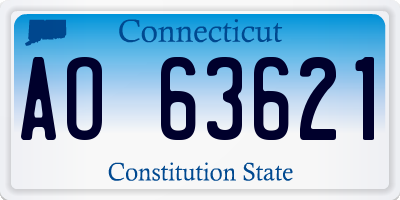 CT license plate AO63621