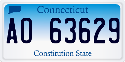 CT license plate AO63629
