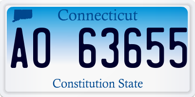 CT license plate AO63655