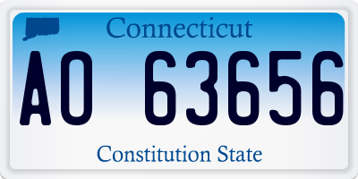 CT license plate AO63656