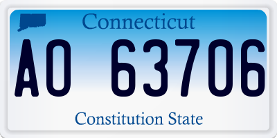 CT license plate AO63706