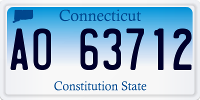 CT license plate AO63712