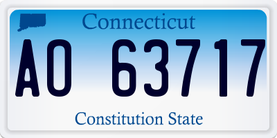 CT license plate AO63717