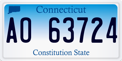 CT license plate AO63724