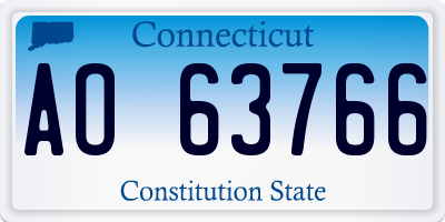 CT license plate AO63766