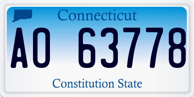 CT license plate AO63778