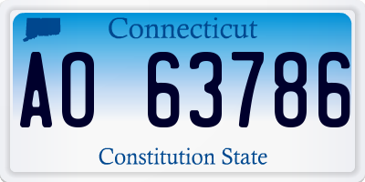 CT license plate AO63786