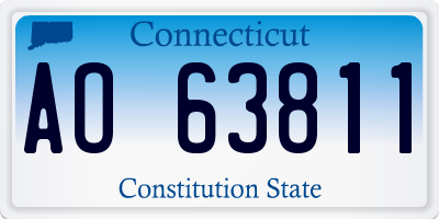 CT license plate AO63811