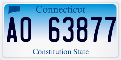 CT license plate AO63877