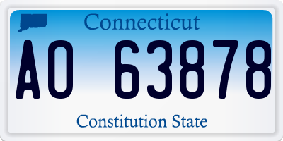 CT license plate AO63878