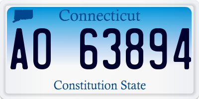 CT license plate AO63894