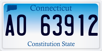 CT license plate AO63912