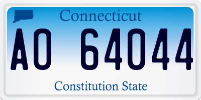 CT license plate AO64044