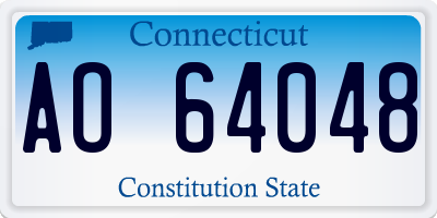 CT license plate AO64048