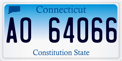 CT license plate AO64066