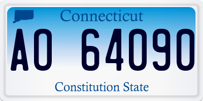 CT license plate AO64090