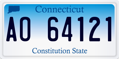 CT license plate AO64121