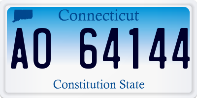 CT license plate AO64144