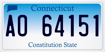 CT license plate AO64151