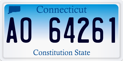 CT license plate AO64261