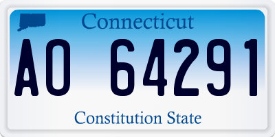 CT license plate AO64291