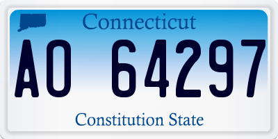 CT license plate AO64297