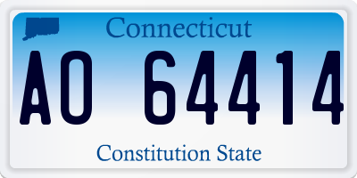 CT license plate AO64414