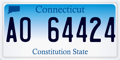 CT license plate AO64424