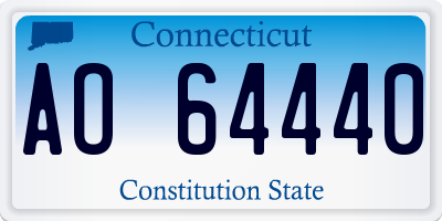 CT license plate AO64440