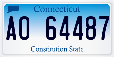 CT license plate AO64487