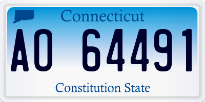 CT license plate AO64491