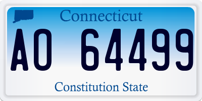CT license plate AO64499